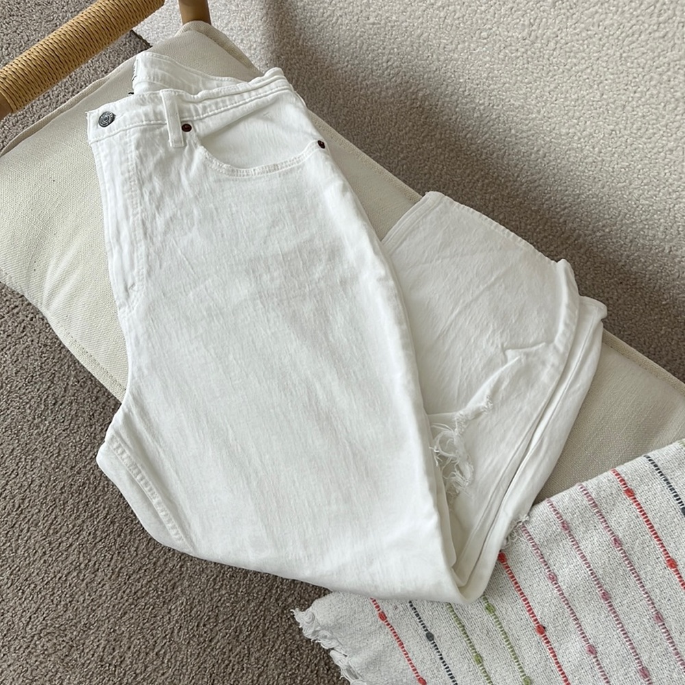🤍Abercrombie & Fitch Ultra High Straight Ankle Jeans🤍